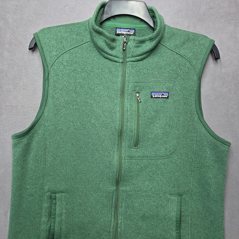 Patagonia Vest Better Sweater Mens Large Full Zip Fleece Green Heather 25881